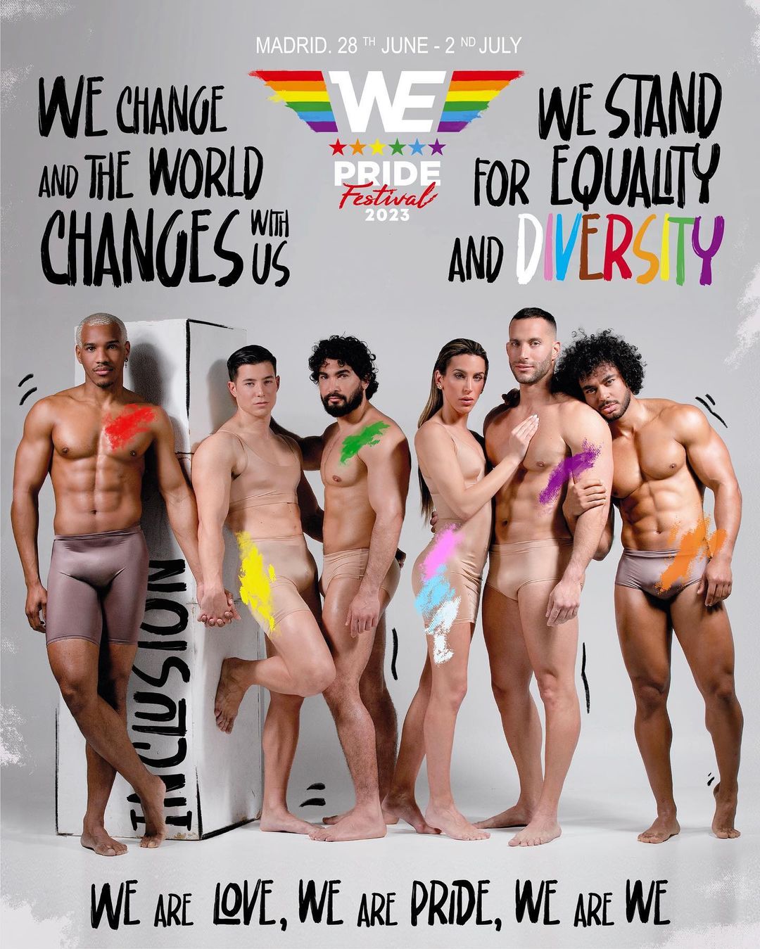www.znewsservice.com lack of diversity sparks criticism for chiselled models on pride festival poster jam press jmp317880